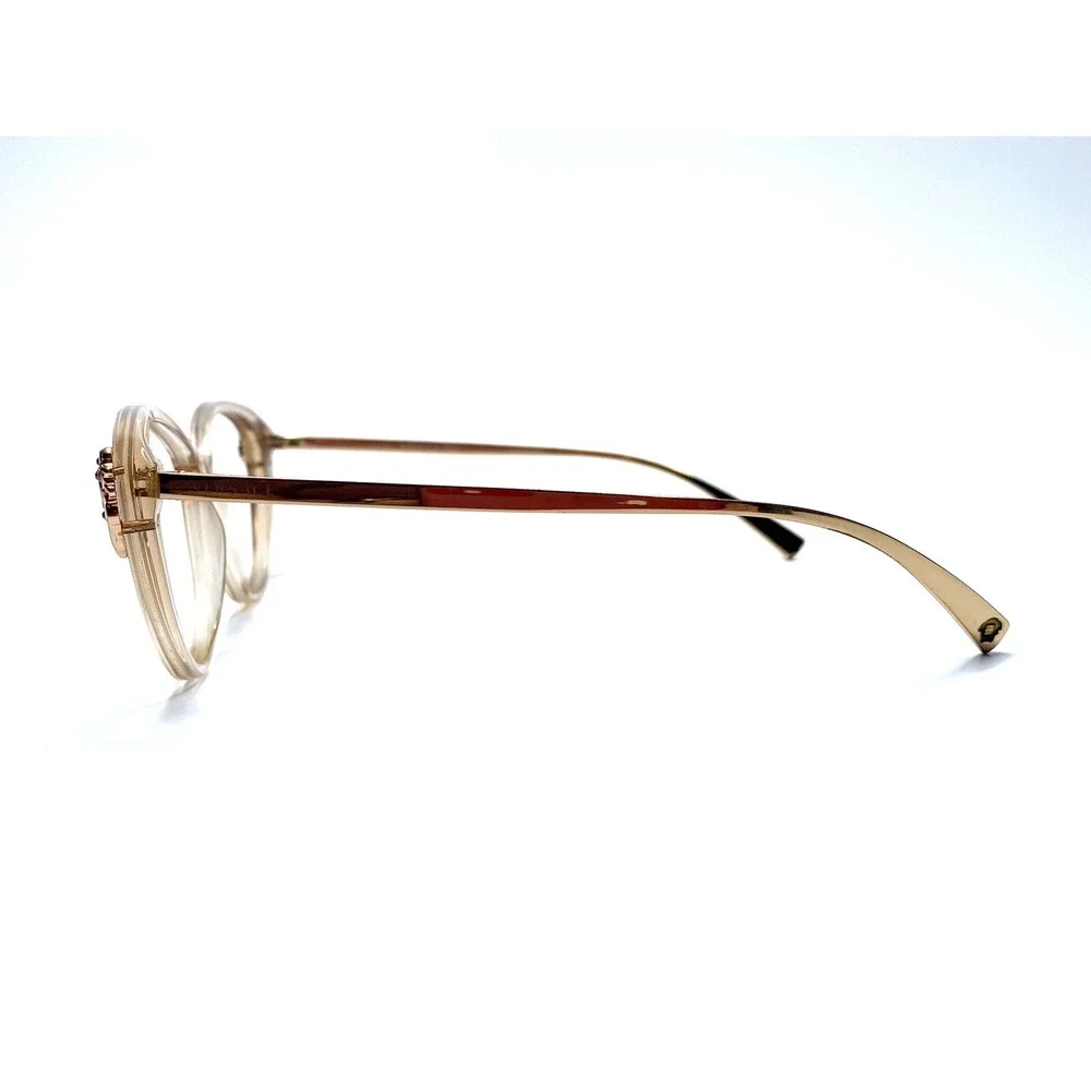 Versace Tan Clear Rose Gold Cat Eye Eyeglasses Italy MOD.3262-B 5215 52 16 140